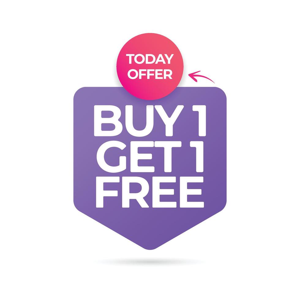 Buy 1 get 1 free banner template vector