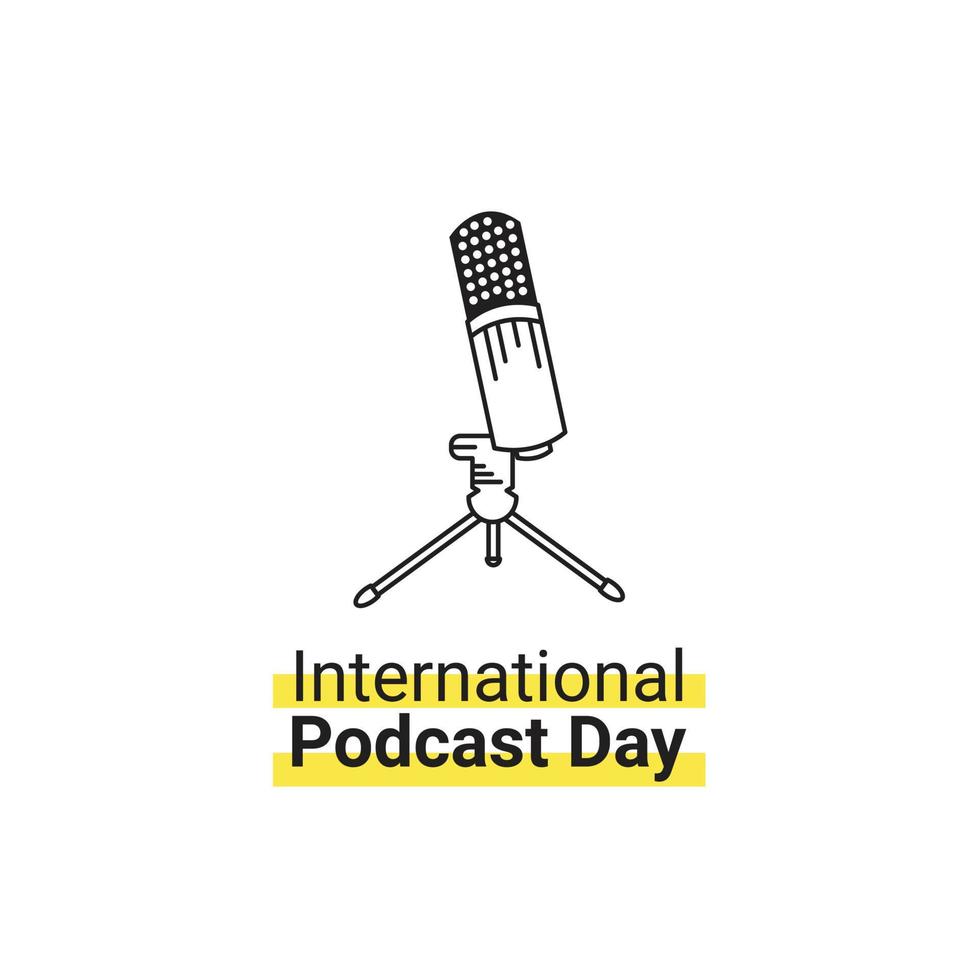 plantilla del día internacional del podcast vector