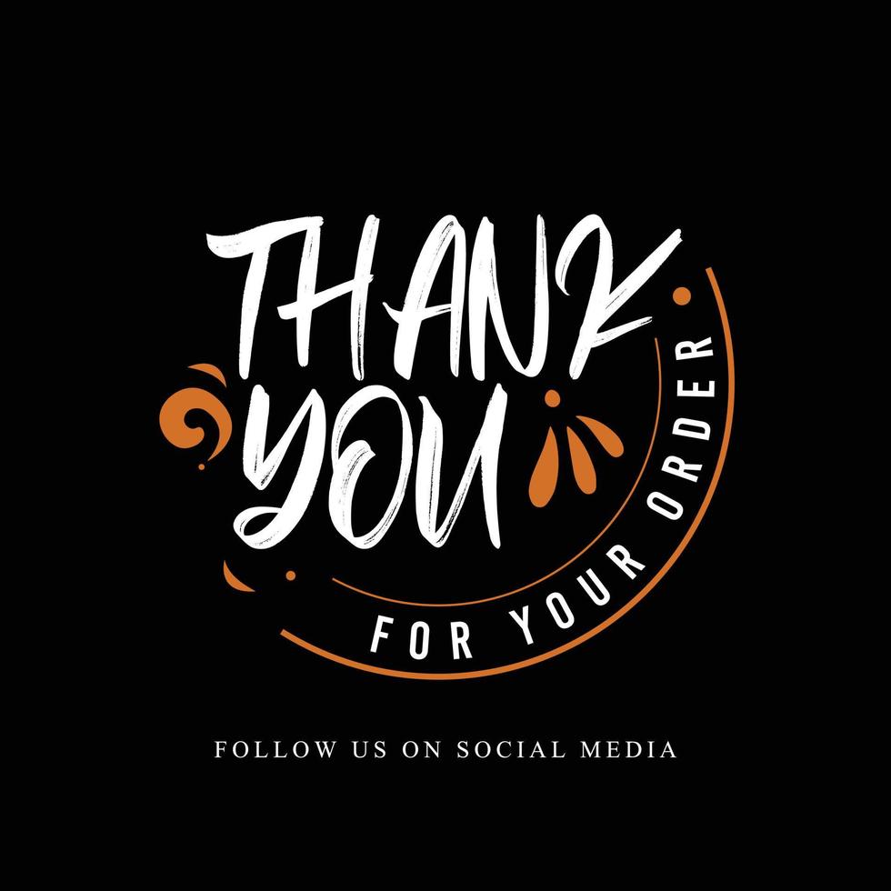 Thank you for your order banner design template vector