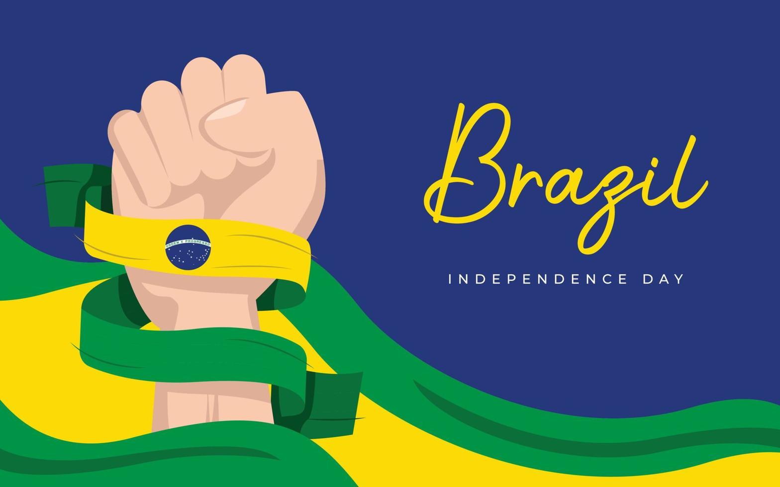 plantilla de diseño de banner del día de la independencia de brasil vector