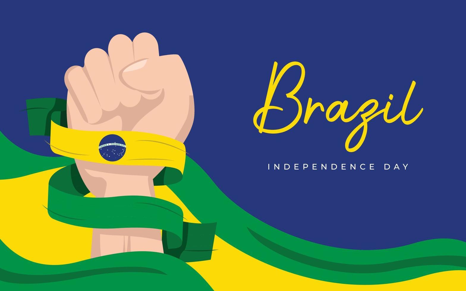 Brazil independence day banner design template vector