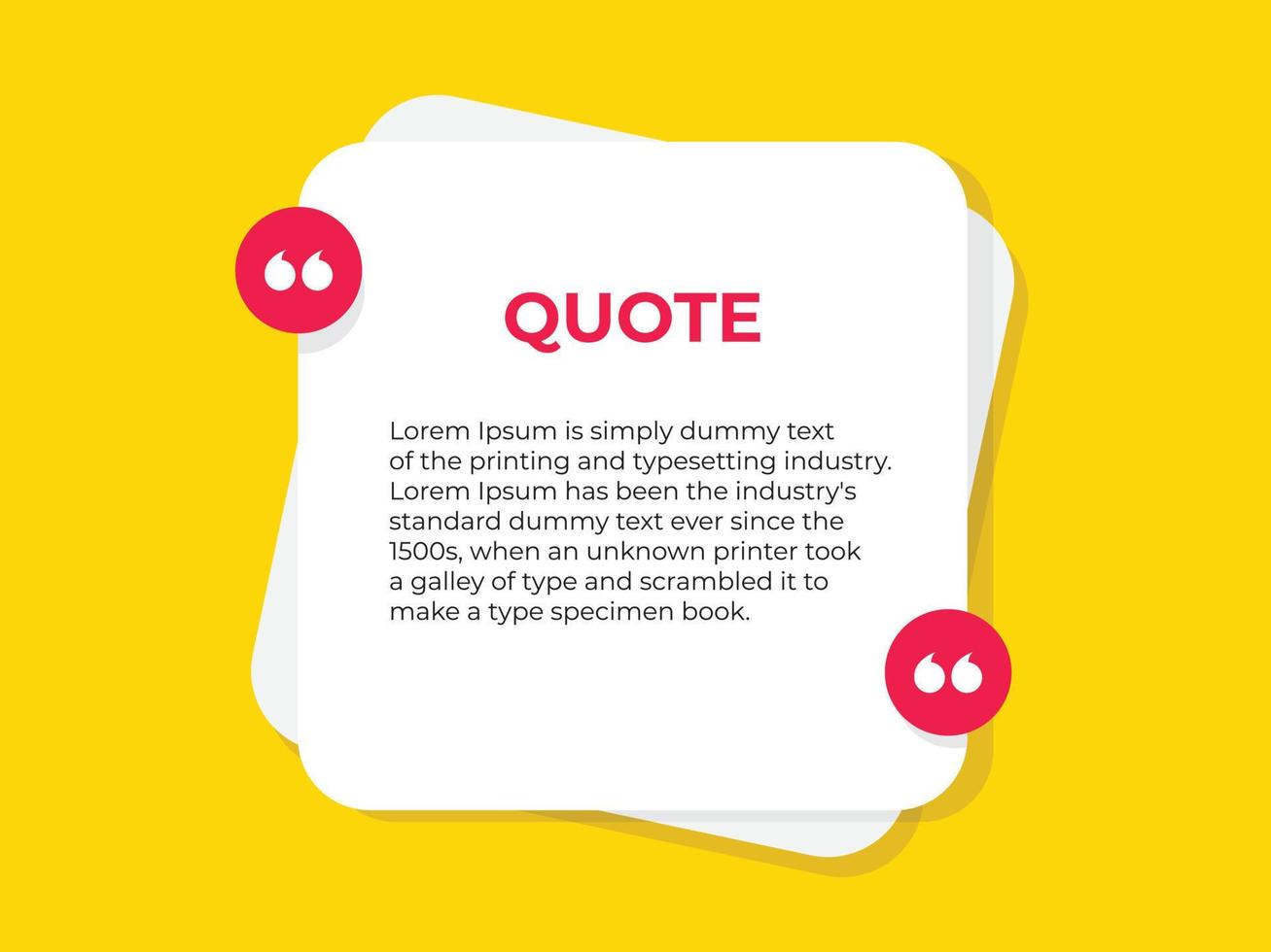 quotes design template vector