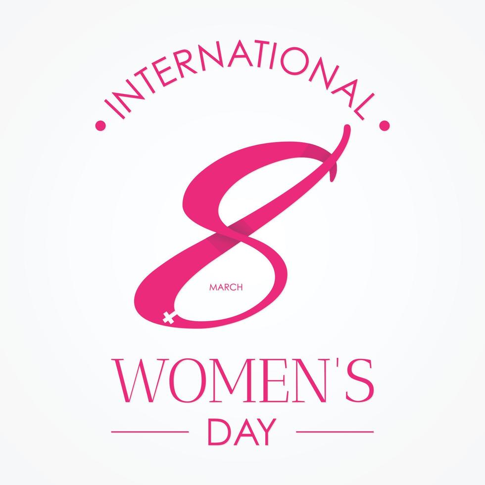ocho diseños para el día internacional de la mujer. vector