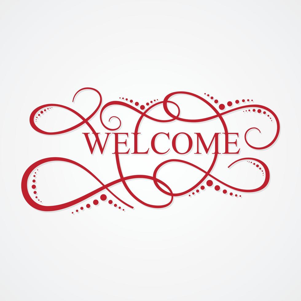 Welcome letter concept design vector