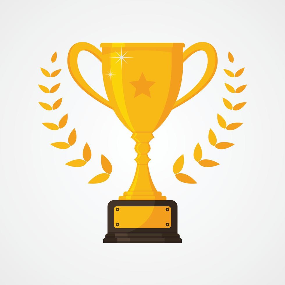 Best championship or competition trophy with star vector