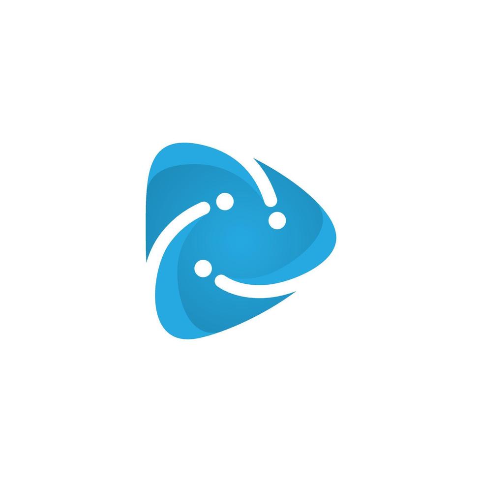 Modern and creative play icon button for technology collection symbol vector