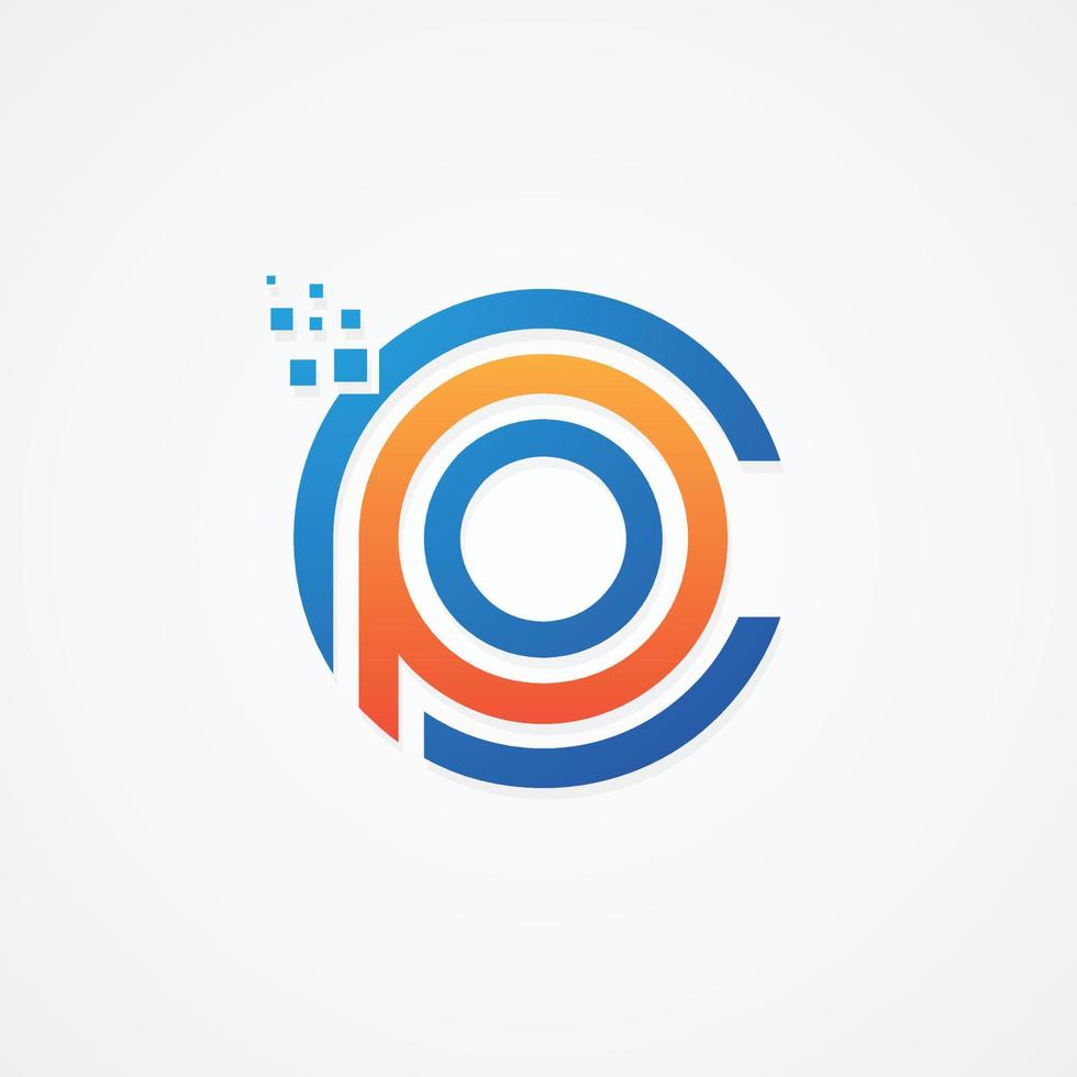 CPO initial letter for your best business symbol vector