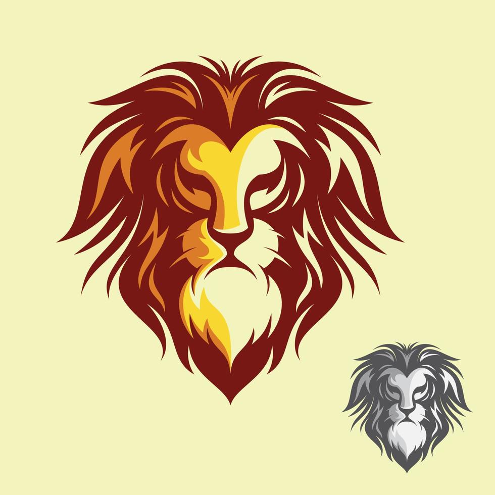símbolo de vector de cabeza de león de diseño de lujo