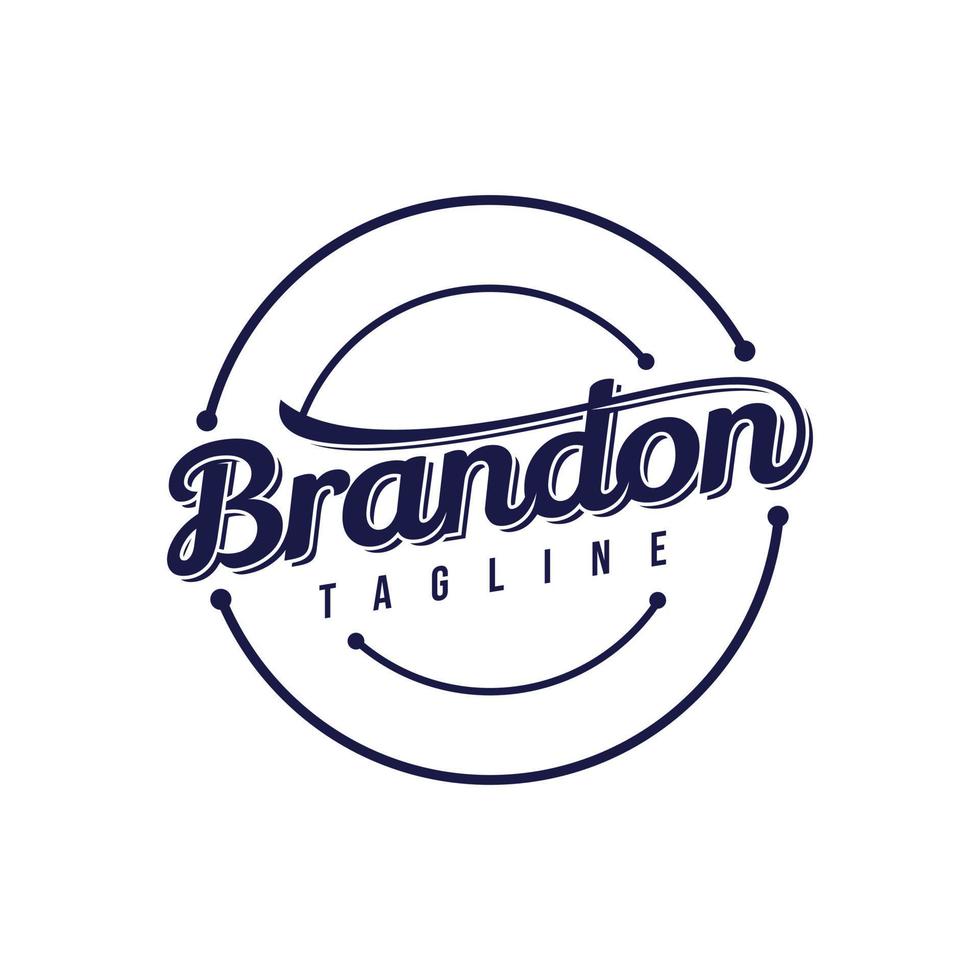 Brandon letter emblem design template vector