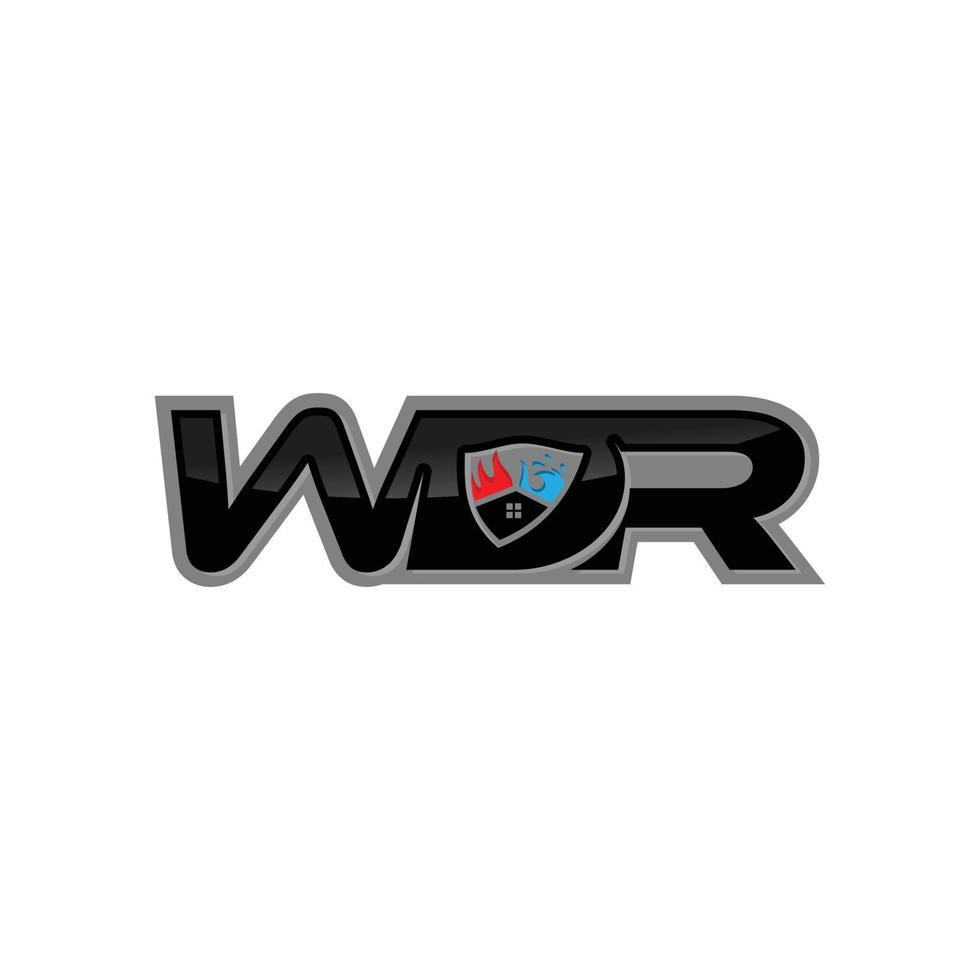 WDR letter for your best business logo symbol vector