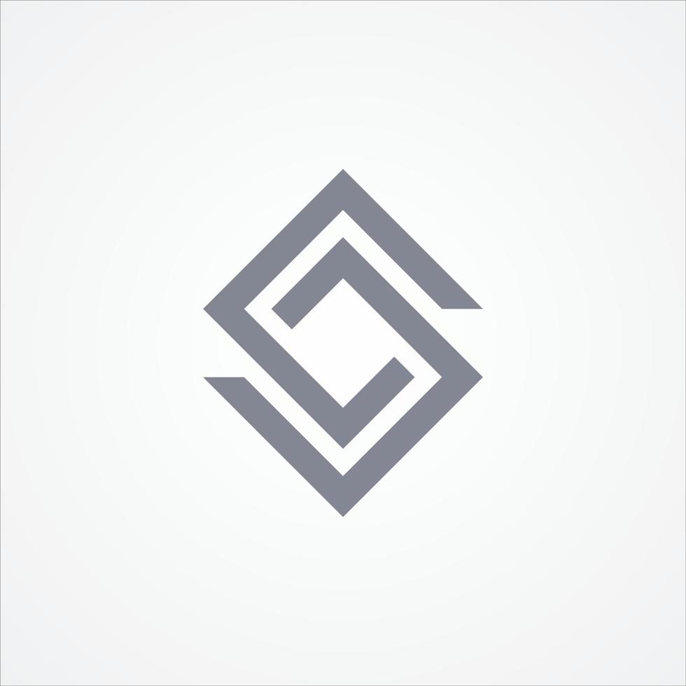 Design letter S in square style vector