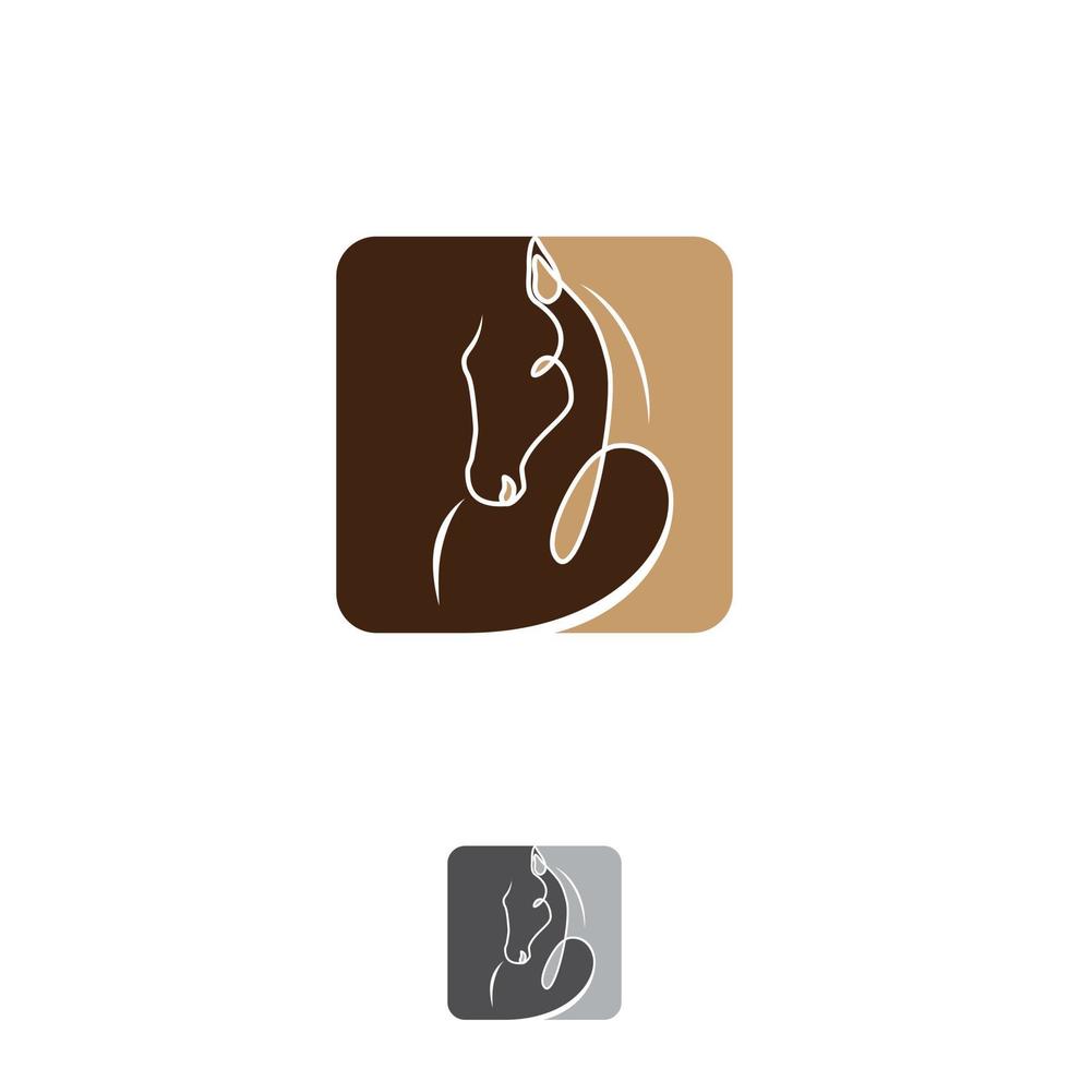 símbolo de caballo abstracto en el fondo blanco vector