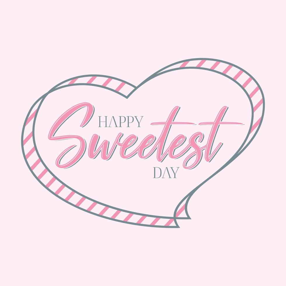 Word letter Happy Sweetest Day for element design template vector