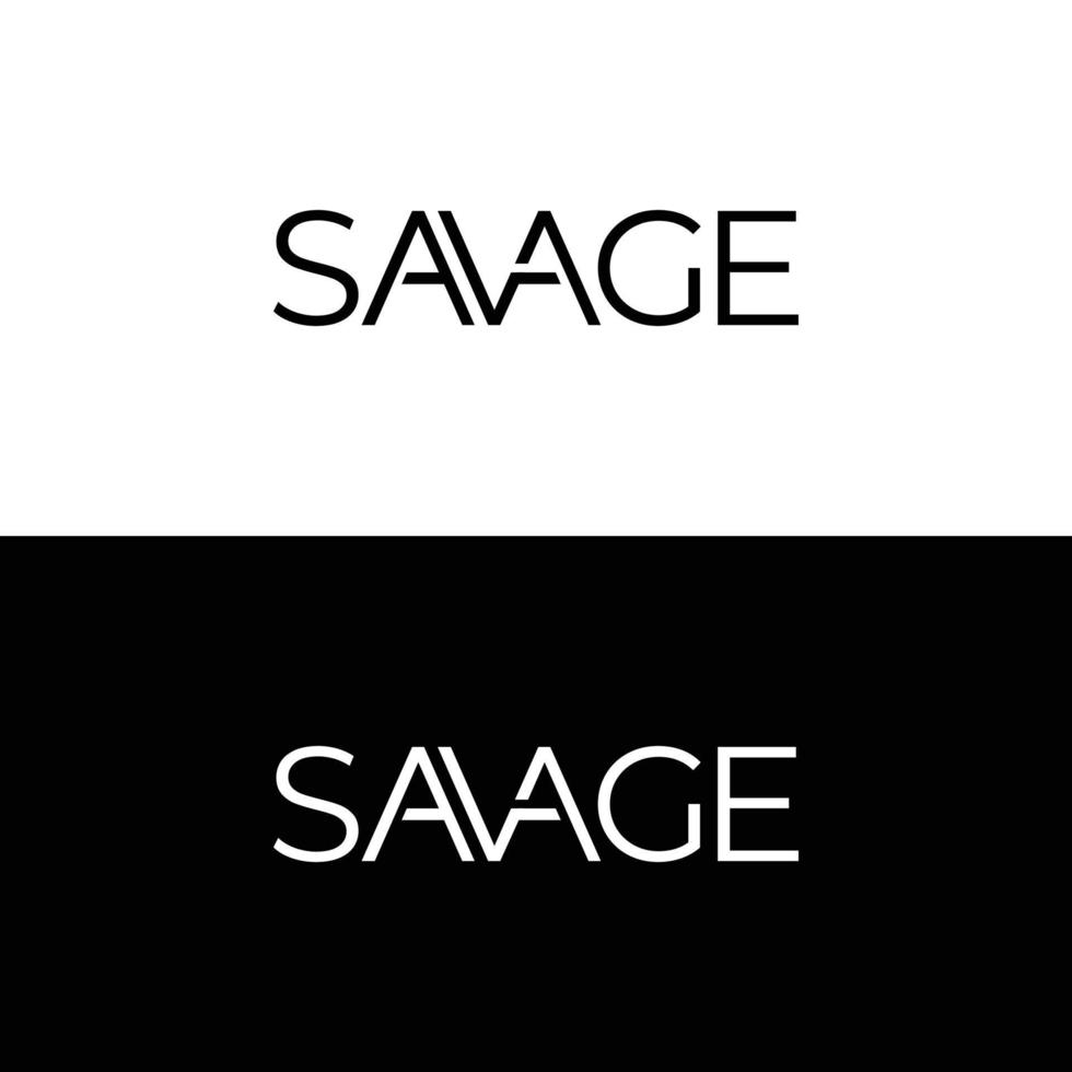 Savage word in creative letter for element design 17447519 Vector Art ...