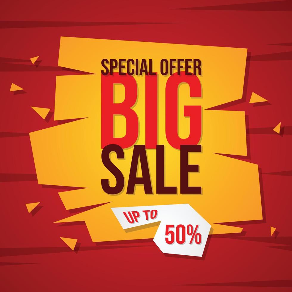 Big sale discount advertisement banner vector