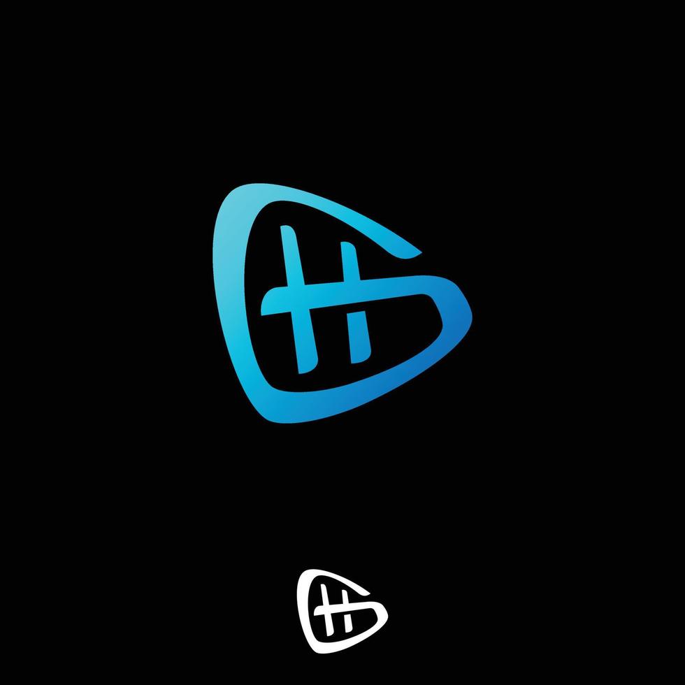 GH logo initial letter design template vector design symbol