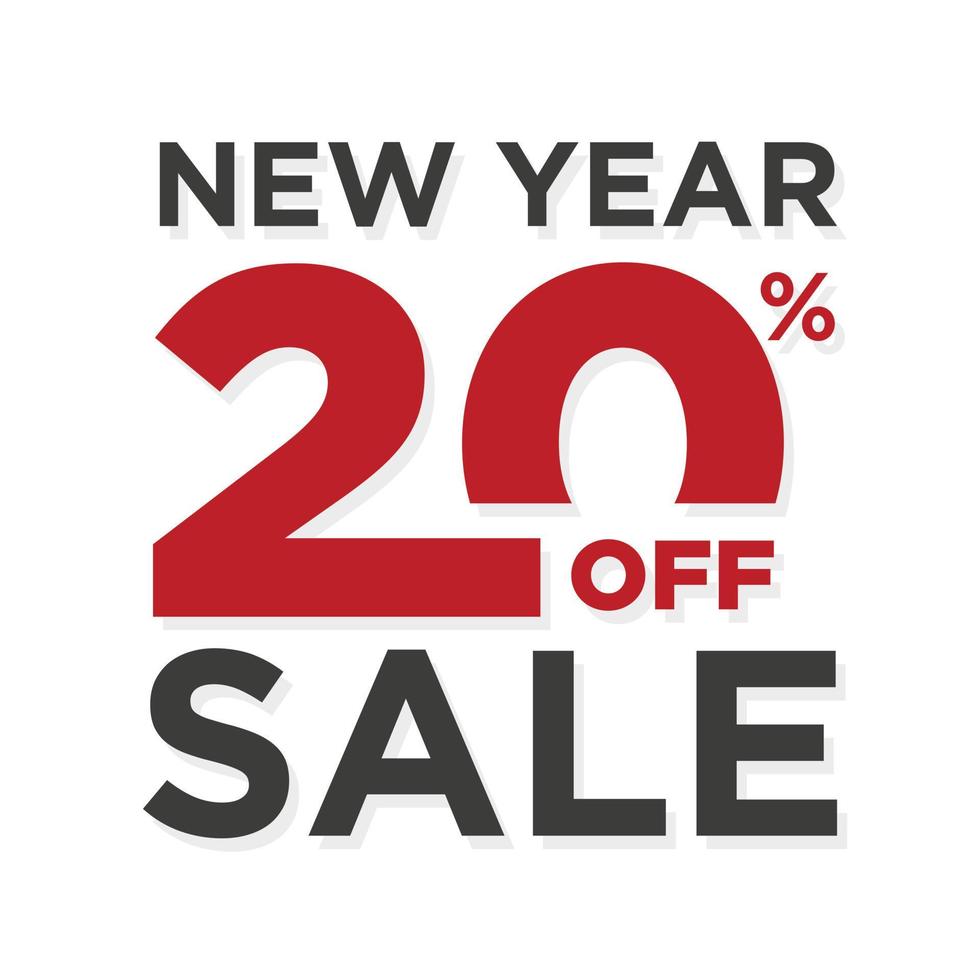 New Year sale in modern style vector
