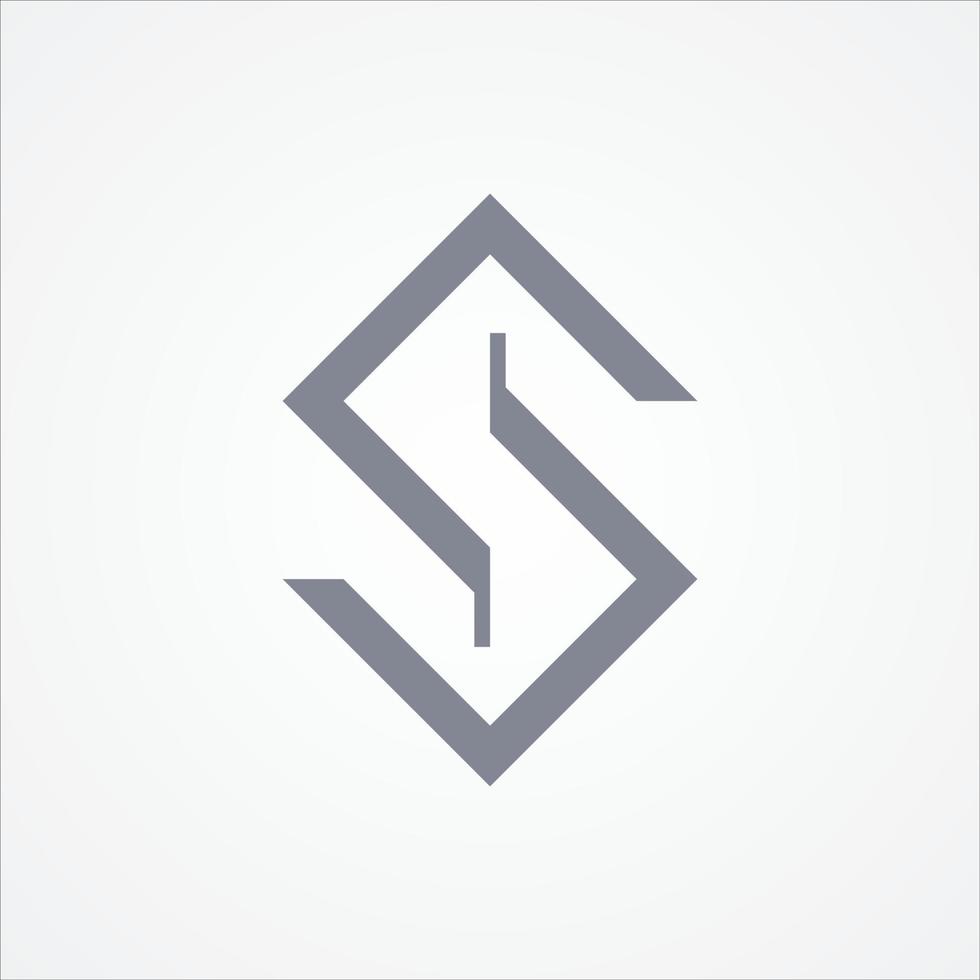 Design letter S in square style vector