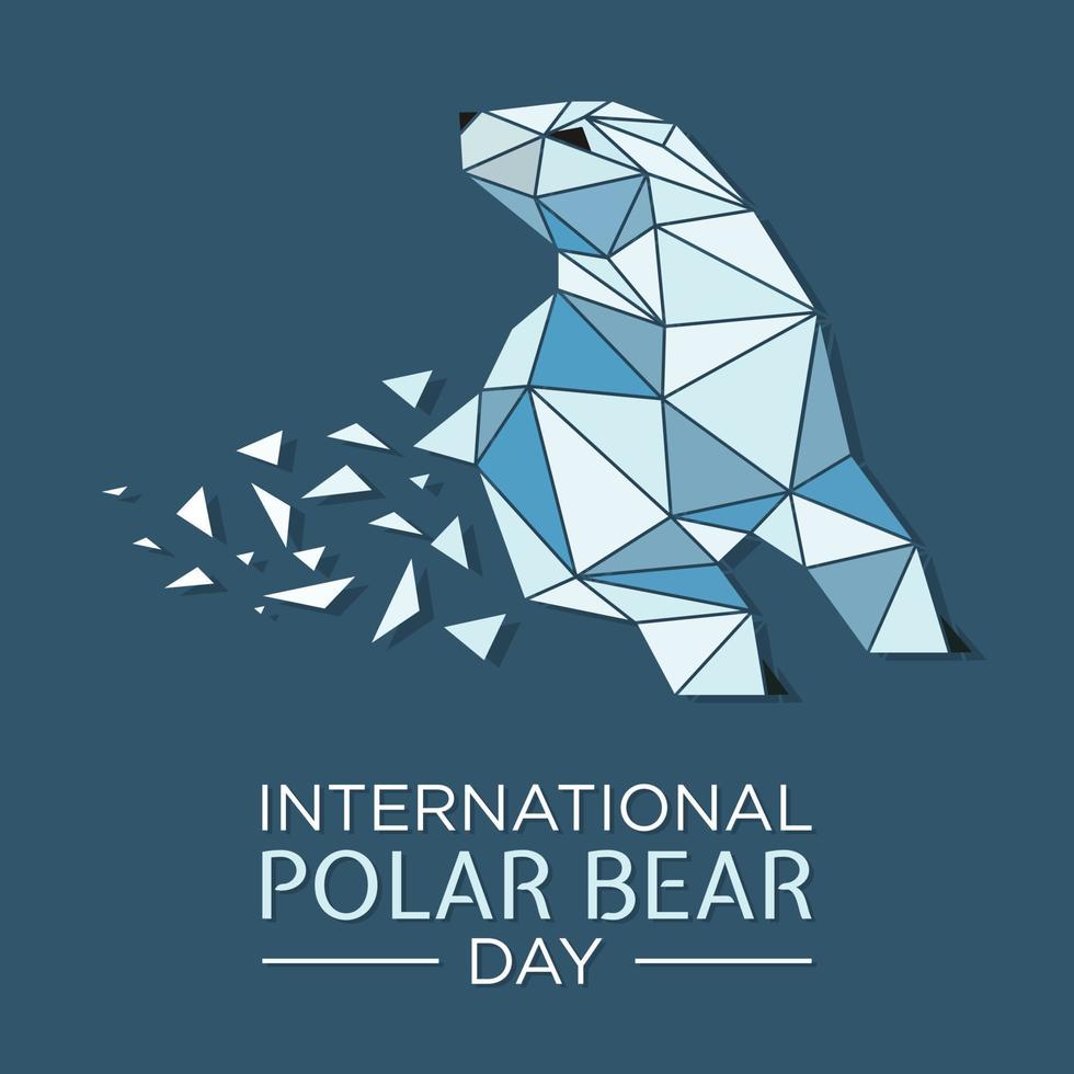 ilustración del día internacional del oso polar vector
