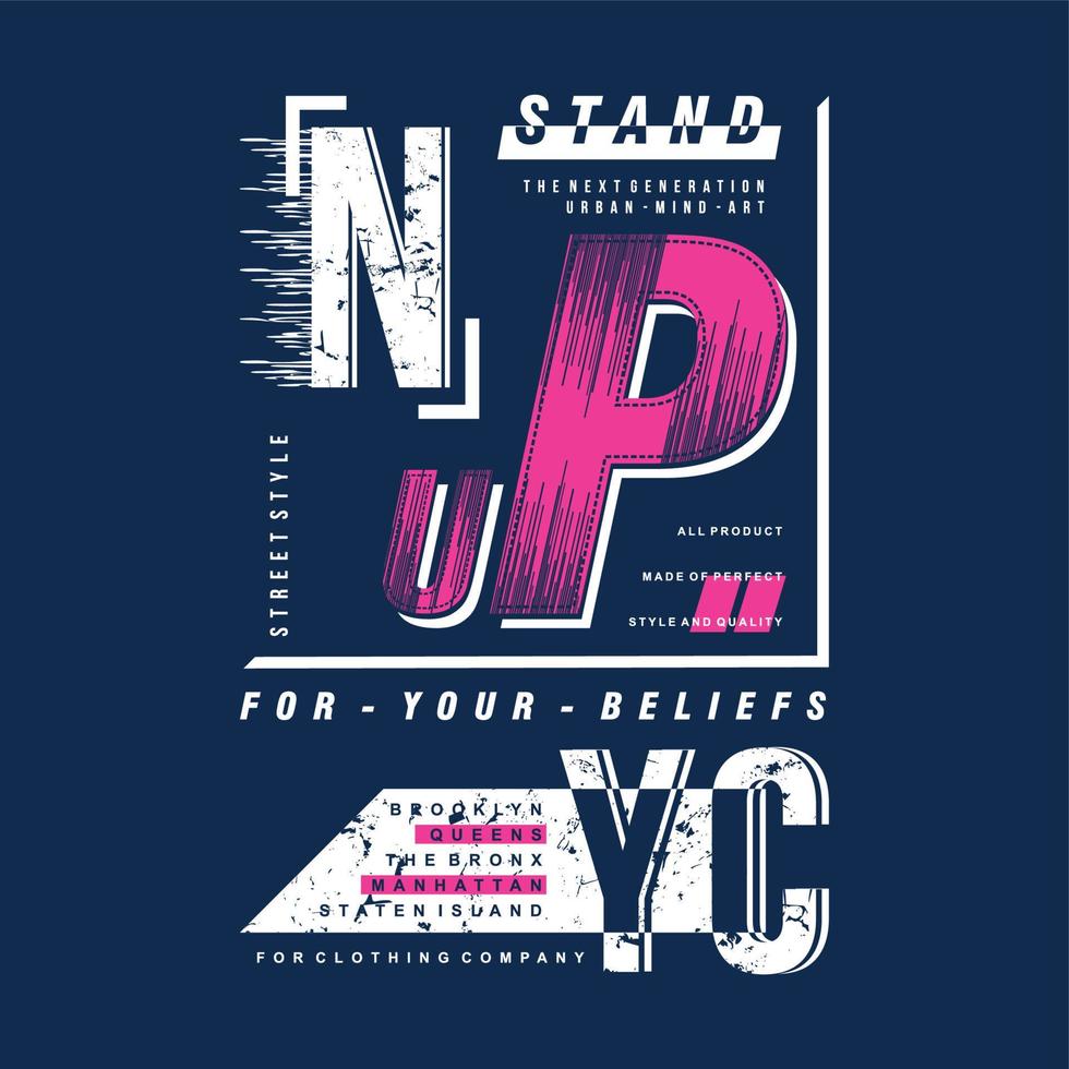 nyc, never give up text frame graphic typgraphy vector print