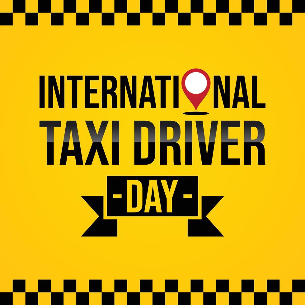 diseño de plantilla del día internacional del taxista vector