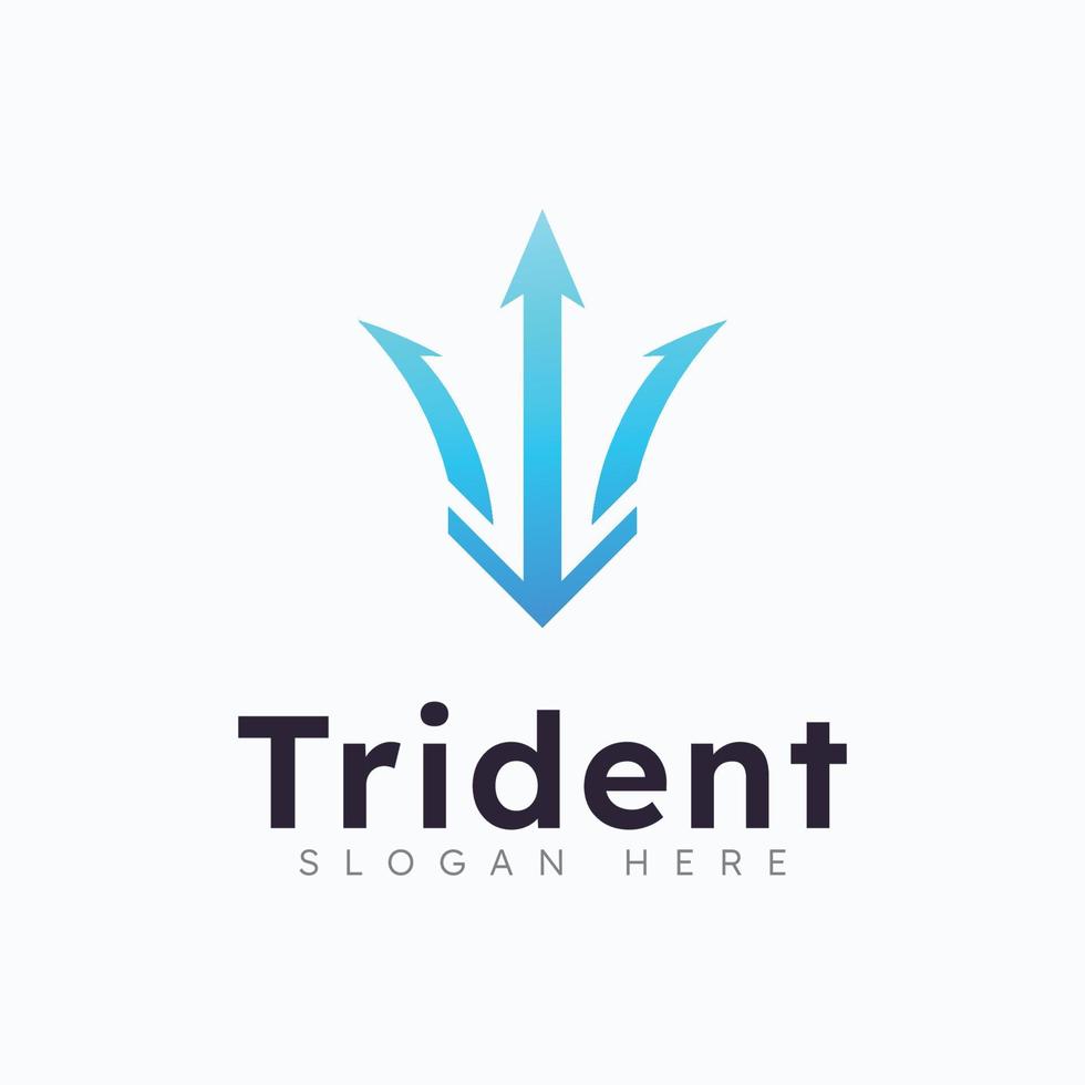 Ilustración de vector de plantilla de logotipo de tridente