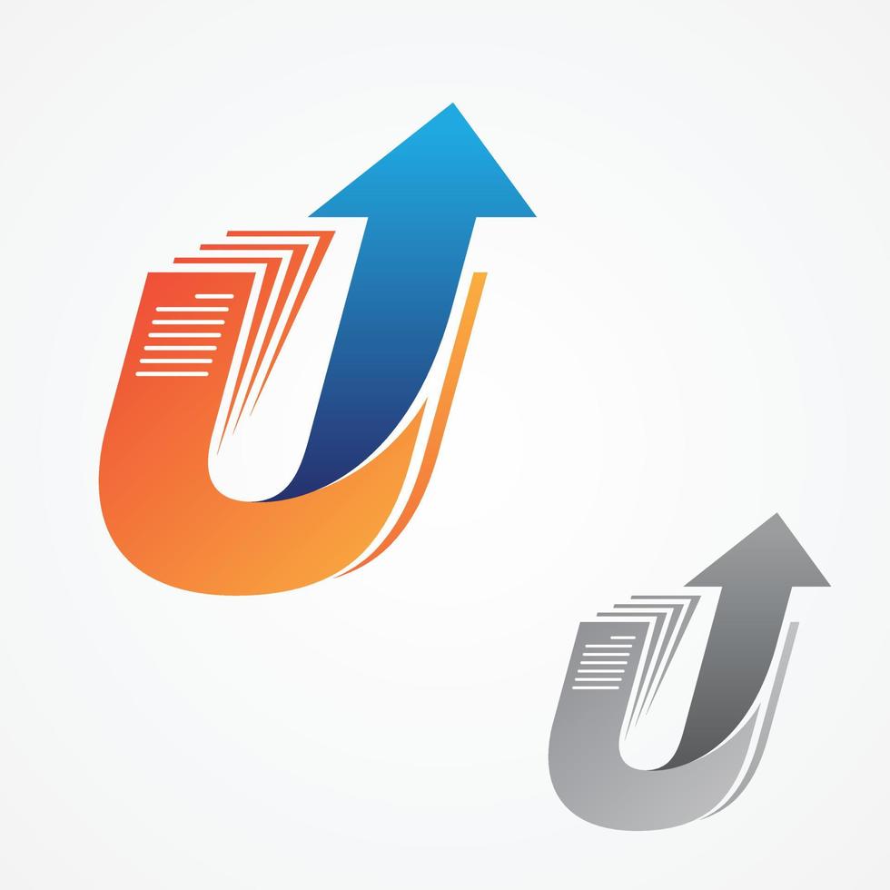 U document letter for your best business symbol vector