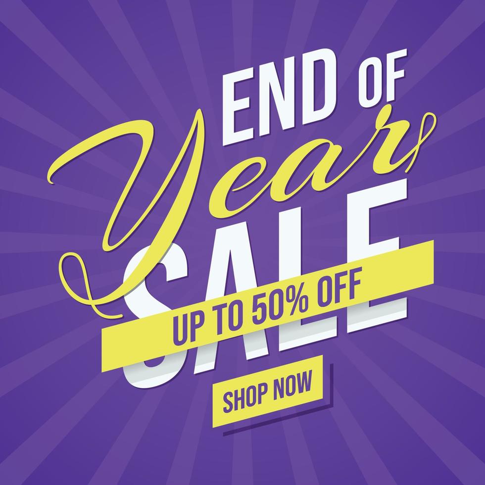 Set of End Of Year Sale banner for advertising vector