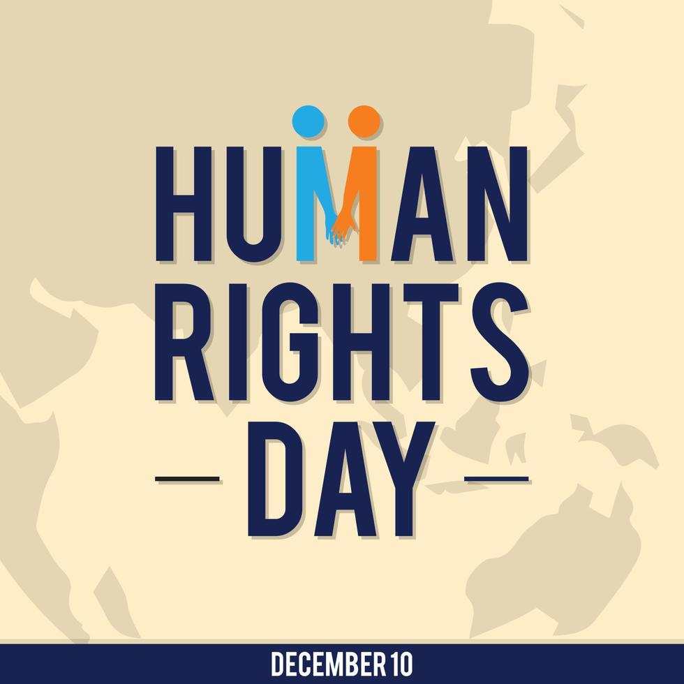 International Human Rights day illustration for global equality and peace vector