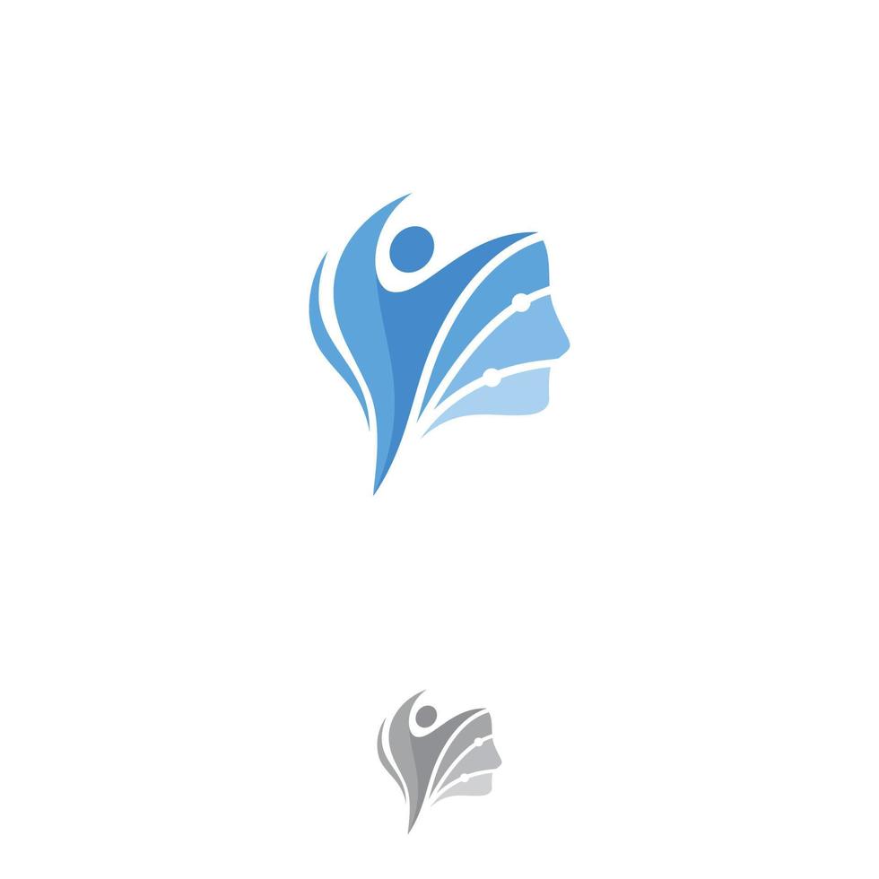 Human think health, spirit and success logo design inspiration vector