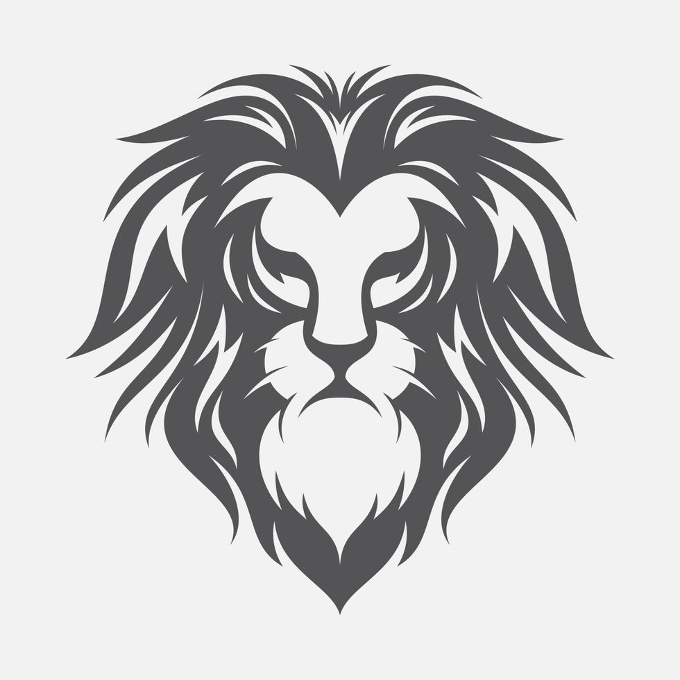 Illustration of lion with black and white style vector