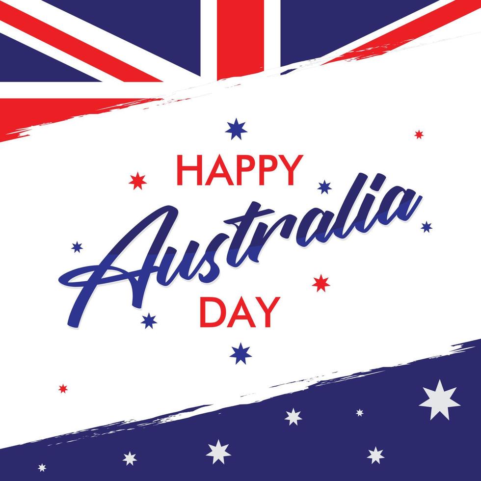 carta de fondo feliz día de australia vector