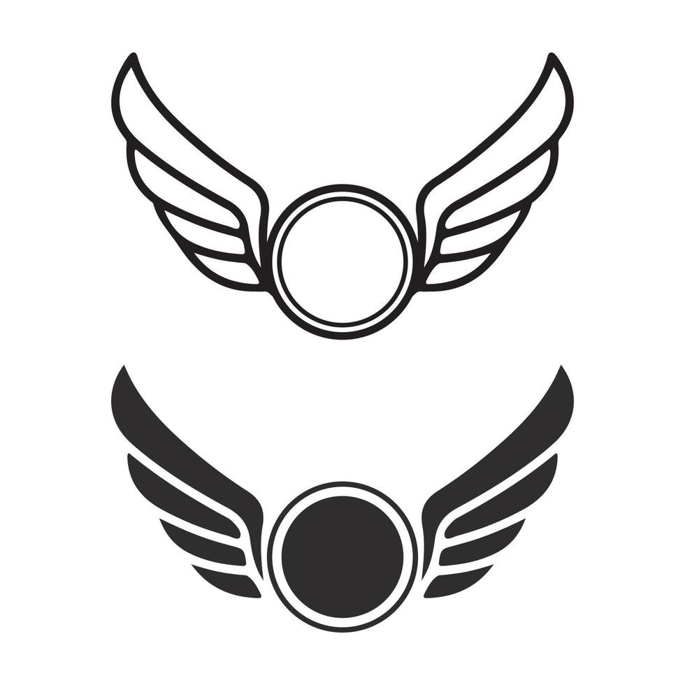 Wings logo vector icon symbol illustration design template