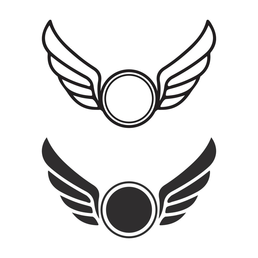 Wings logo vector icon symbol illustration design template