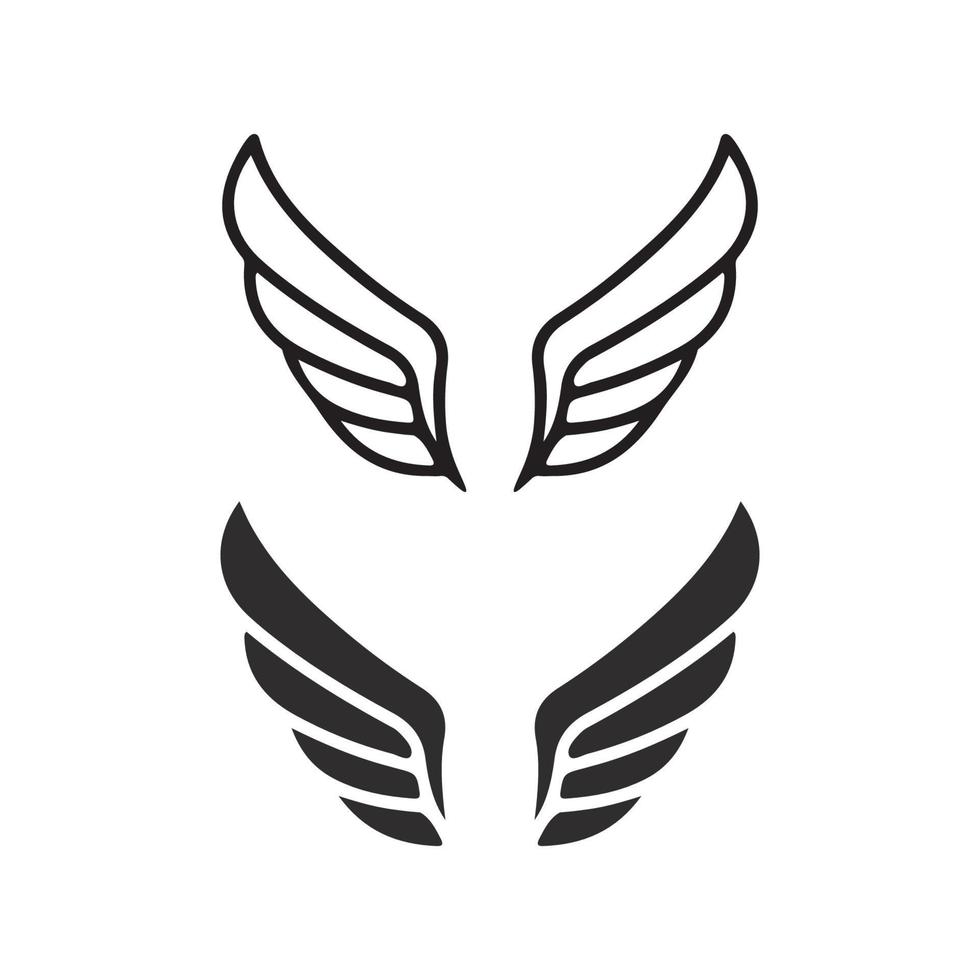 Wings logo vector icon symbol illustration design template