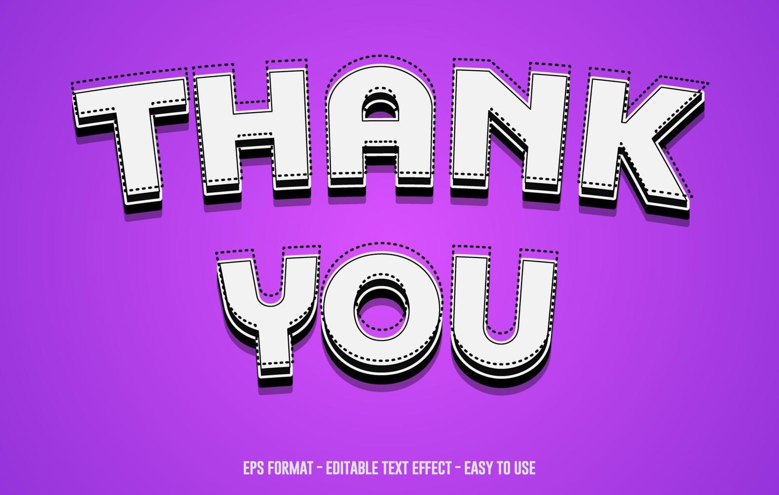 3d editable text effect Free vector