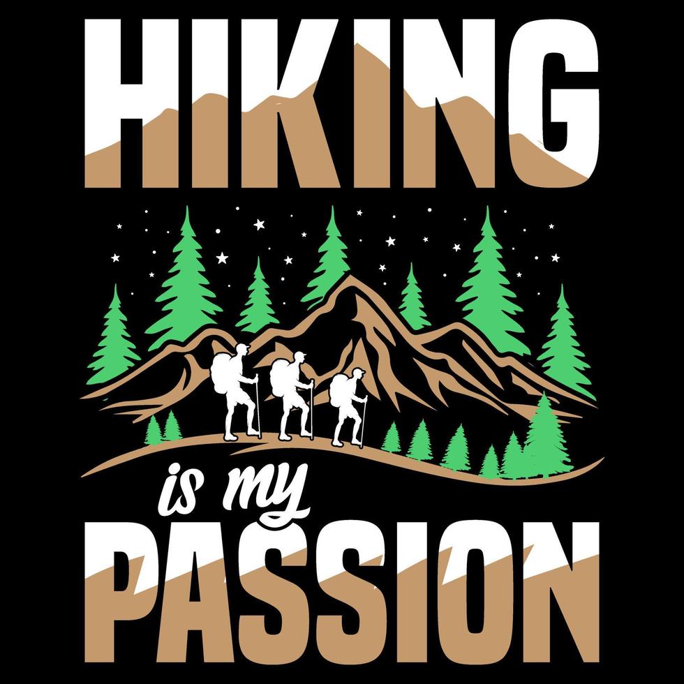 Hiking t shirt design, hiking vector element, graphic, illustration