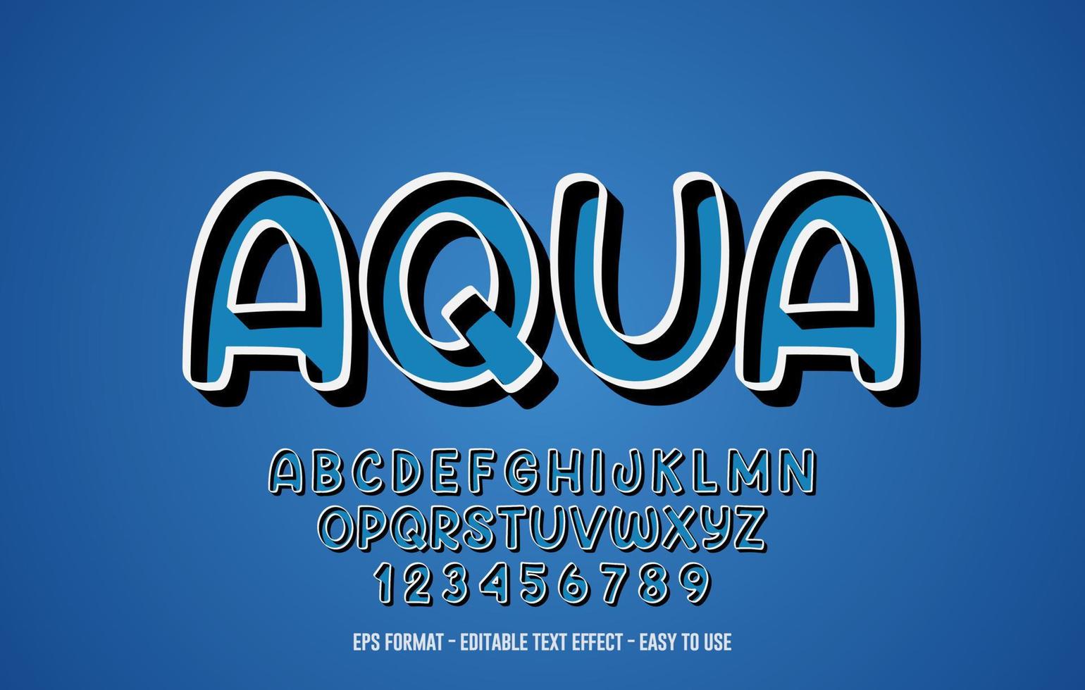 3d editable text effect Free vector