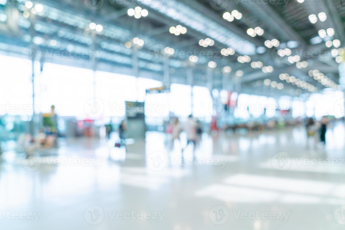 abstract blur airport terminal for background photo