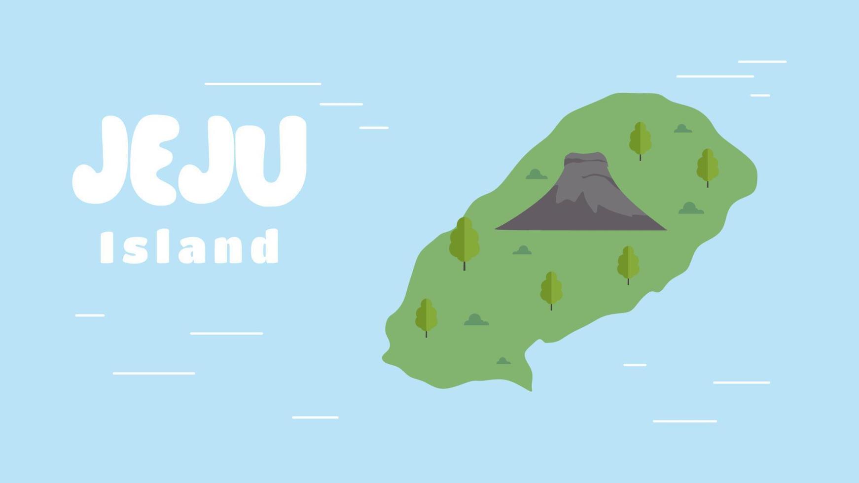 Welcome to jeju island background.Welcome to South Korea vector