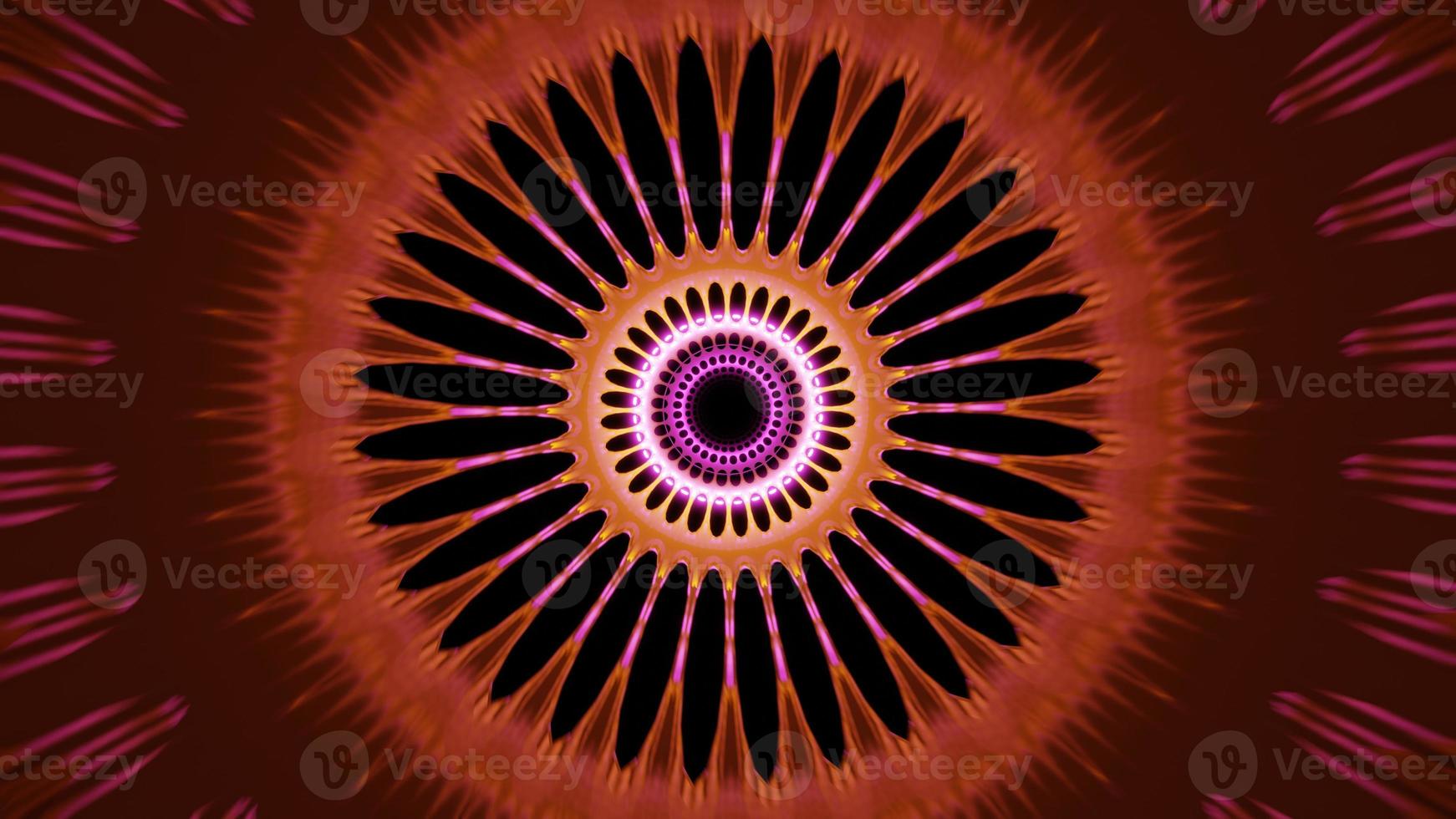 colorful circle fractal pulsating hypnotic vj loop 3d render illustration photo