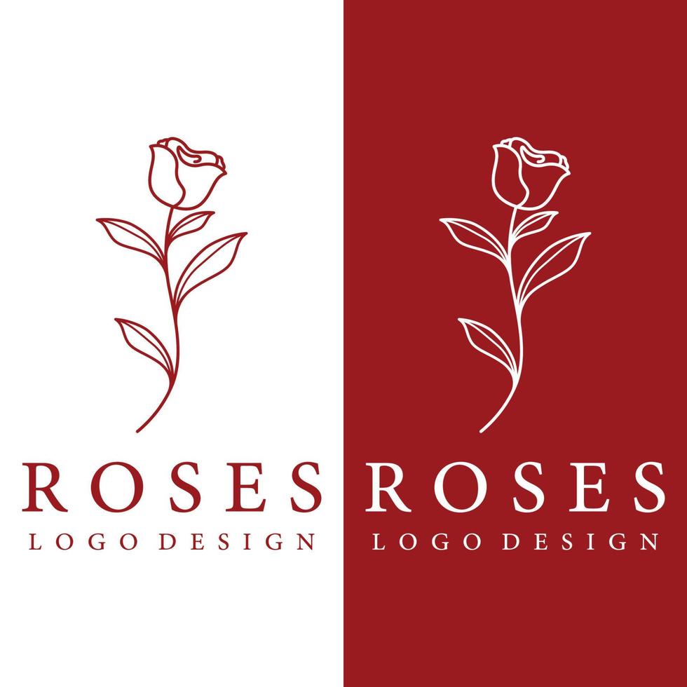 logotipos de flores, rosas, flores de loto y otros tipos de flores. utilizando el concepto de diseño de una plantilla de ilustración vectorial. vector