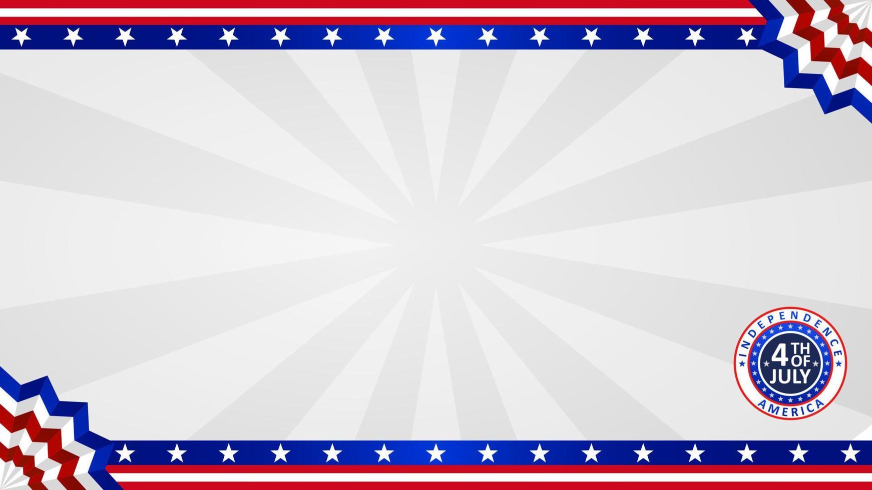 happy independence day 4 th of july background wallpaper badge web banner with copy space area text space vector