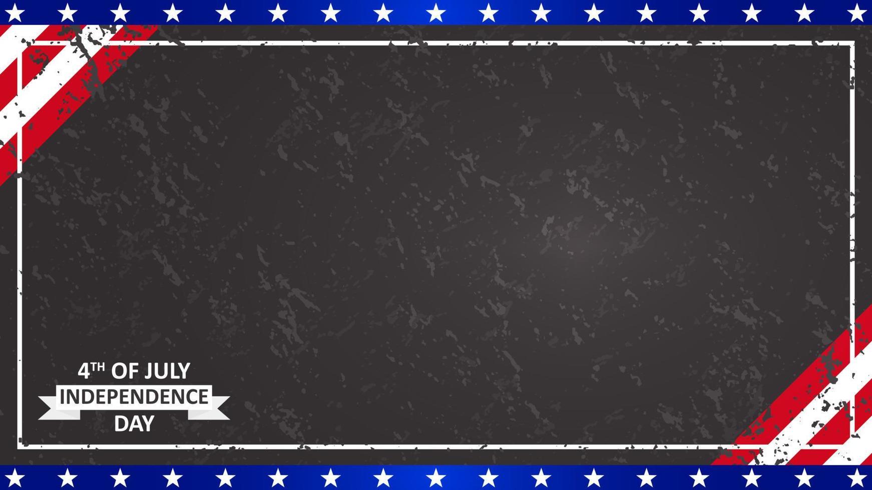 happy independence day 4 th of july background chalkboard web banner with copy space area text space vector