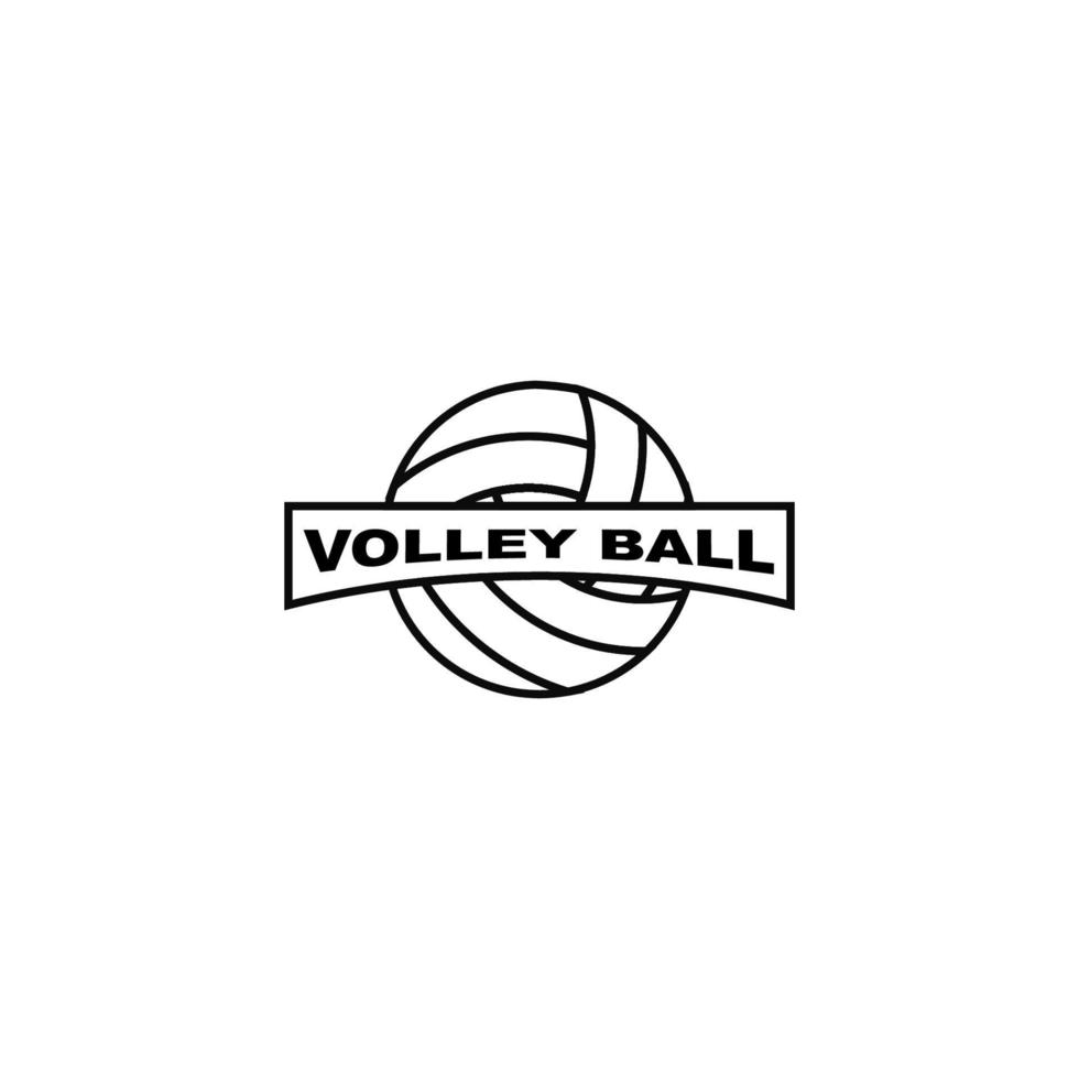 Ilustración de vector de diseño de logotipo de voleibol