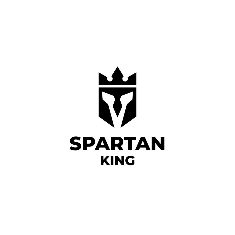 Ilustración de vector de diseño de logotipo de rey espartano