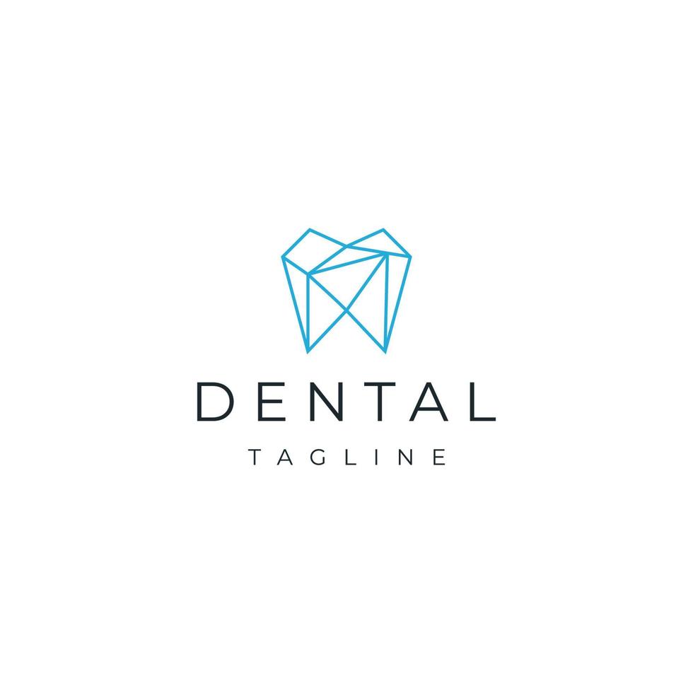 logotipo dental, lujo elegante con arte de línea simple, monoline, estilo de esquema vector