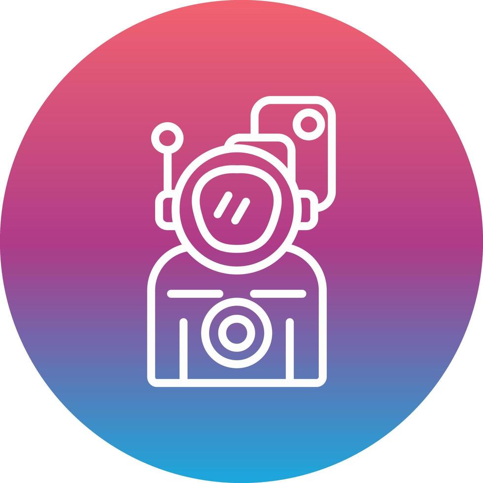 Astronaut Camera Vector Icon