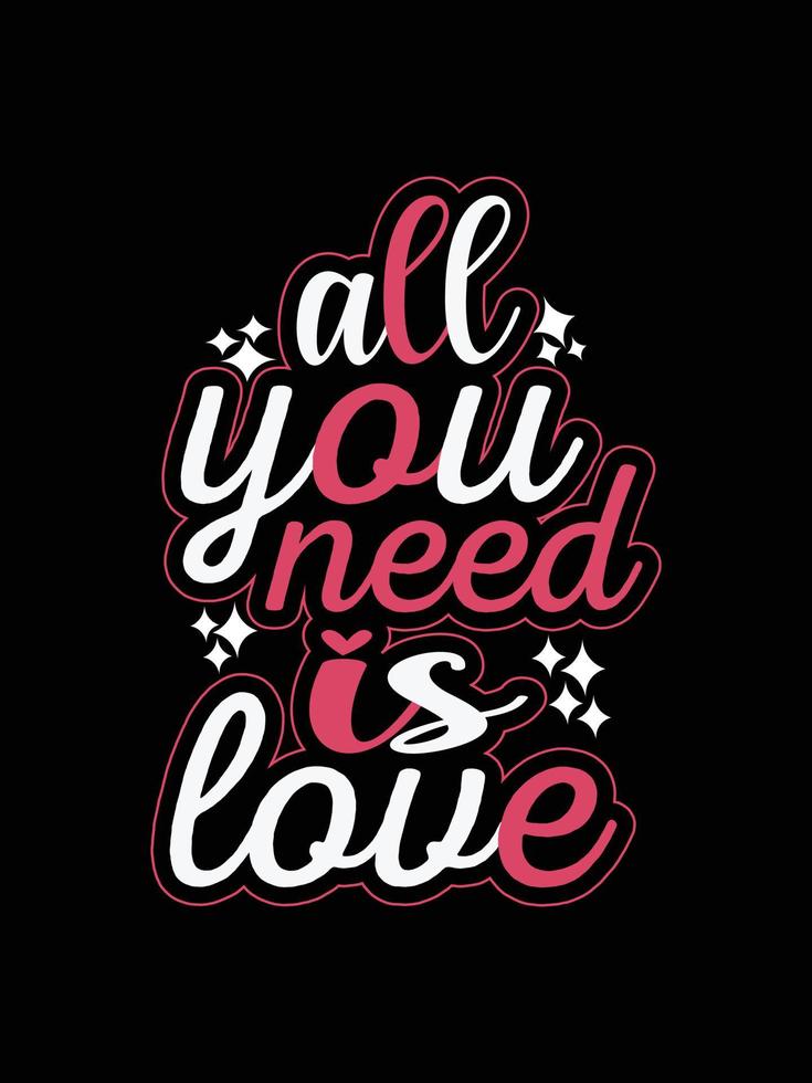 Valentine typography cute wedding lettering t-shirt design vector