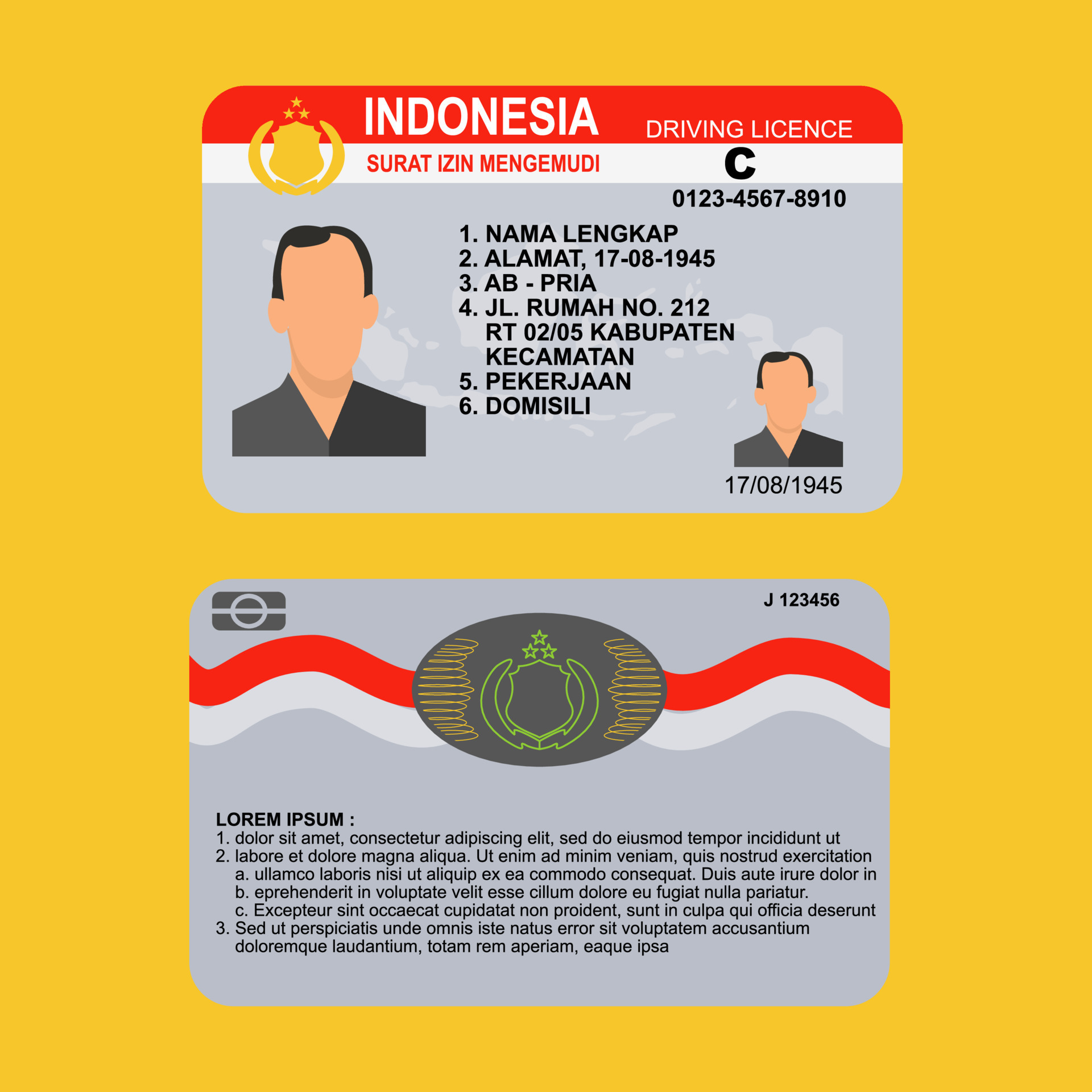 indonesian driving licence that certifies that an individual has met ...